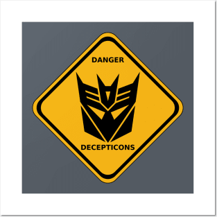 Danger Decepticons Road Sign Posters and Art